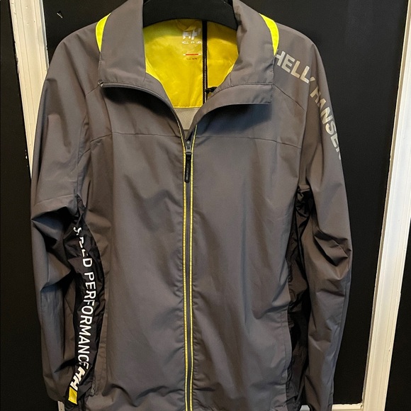 Helly Hansen Gray and Yellow Windbreaker - Picture 1 of 13